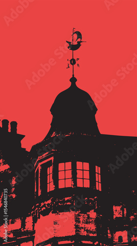 Turret and weathervane Oxford England