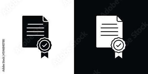 Qualification icon of a flat style vector