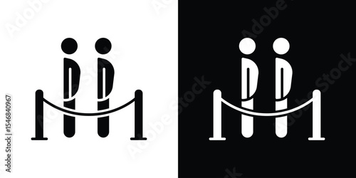 Queue icon of a flat style vector