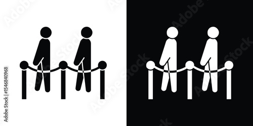 Queue icon of a flat style vector