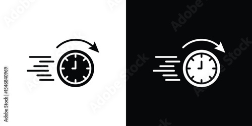 Quick icon of a flat style vector