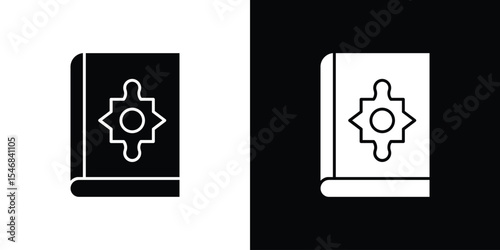 Quran book icon of a flat style vector