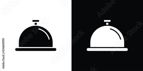 Reception bell icon of a flat style vector
