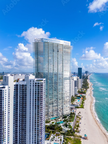 Aerial photo Sunny Isles Beach Florida taken in vertical orientation 2025