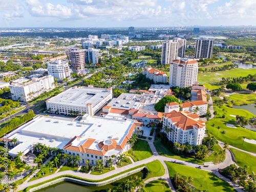 Aerial photo buildings of Aventura Florida