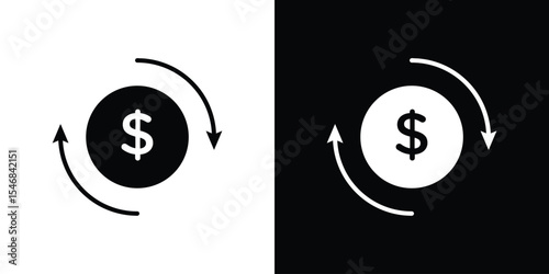 Recurring icon of a flat style vector