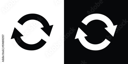 Refresh icon of a flat style vector