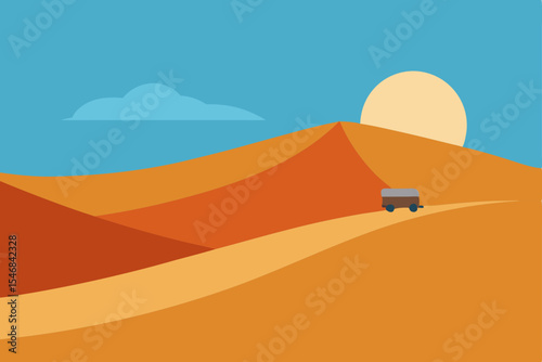 desert landscape with desert and dunes