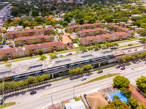 Aerial photo Allapattah train station Miami