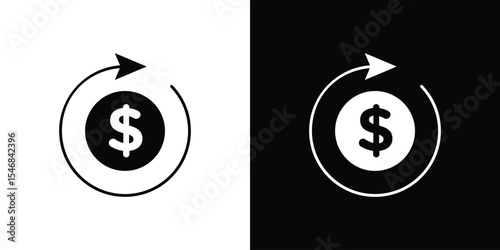 Refund icon of a flat style vector