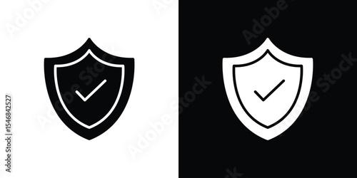 Reliable icon of a flat style vector