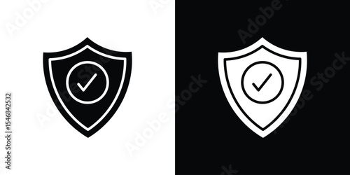 Reliable icon of a flat style vector