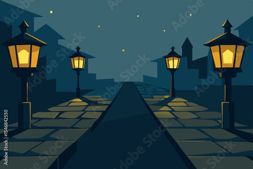 street lantern in the night