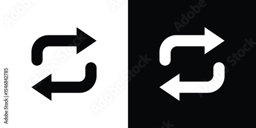 Replace icon of a flat style vector