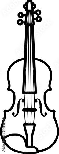 Minimalist violin outline icon
