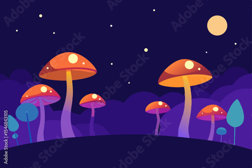 mushrooms in the forest