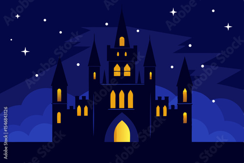 vector illustration of a castle