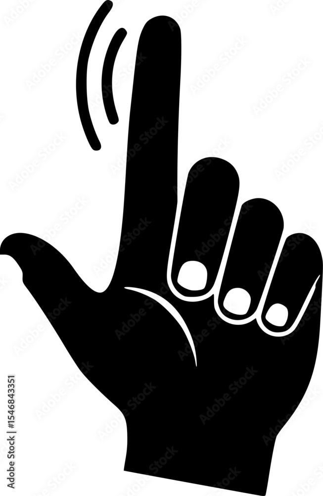 Obraz premium Minimalist icon of snapping fingers gesture