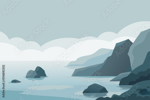 iceberg in the sea vector