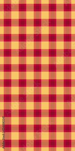 Vibrant red and gold gingham pattern.  Perfect for autumnal designs, rustic backgrounds, or cheerful textiles.