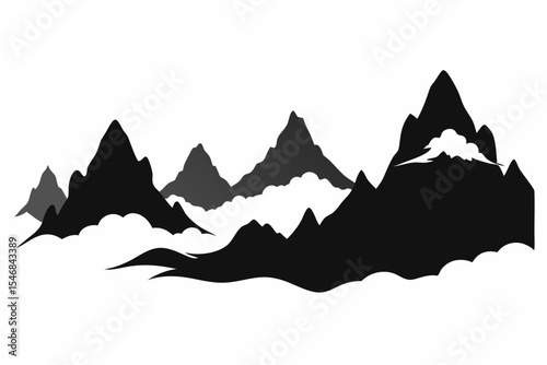 mountain landscape vector illustration