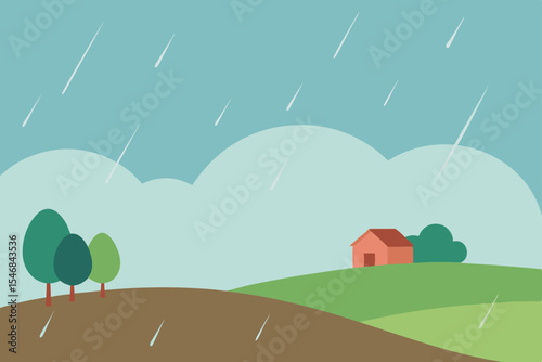 rural landscape with fields and hills