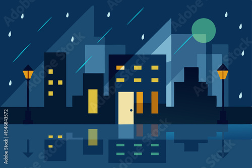 night city in the night