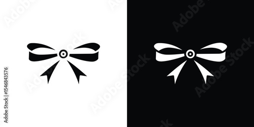 Ribbon icon of a flat style vector
