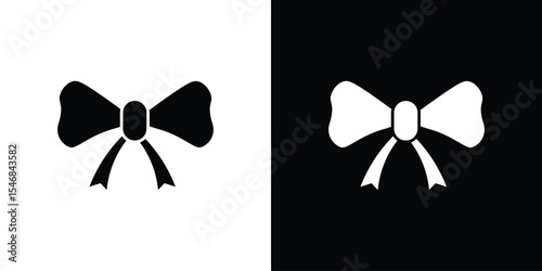 Ribbon icon of a flat style vector