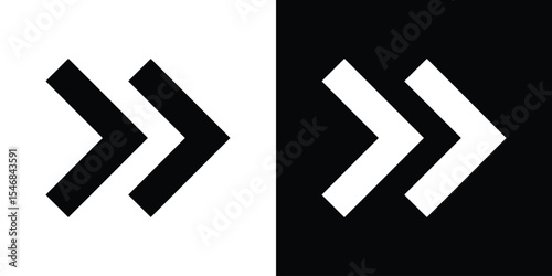 Right arrow icon of a flat style vector