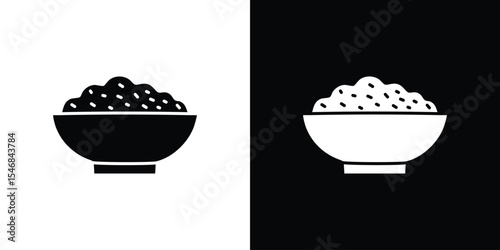 Rise Bowl icon of a flat style vector