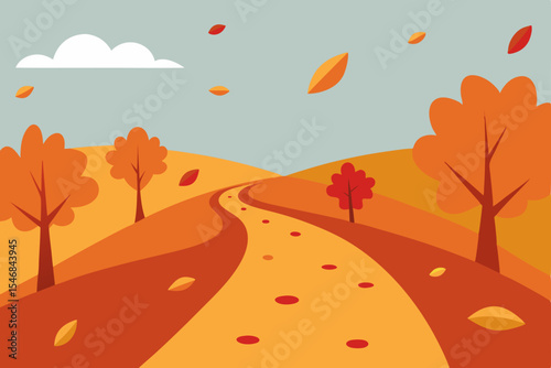 autumn landscape with trees