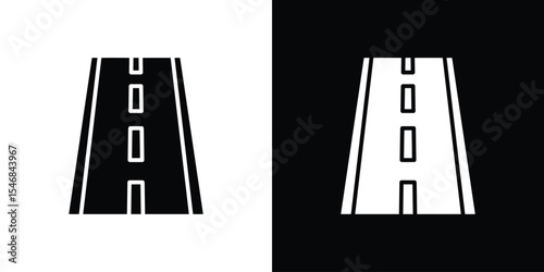 Road icon of a flat style vector