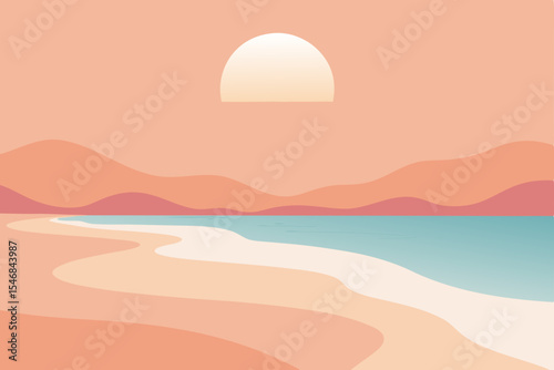 sunset on the beach