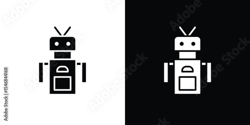 Robo icon of a flat style vector