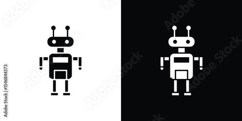Robot icon of a flat style vector