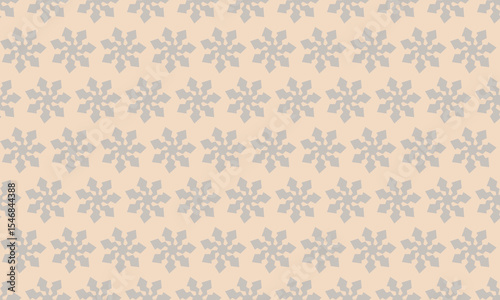 Elegant pastel seamless pattern with delicate snowflakelike motifs.  Perfect for winterthemed designs, festive backgrounds, or subtle texture for websites and stationery.