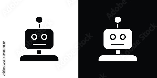 Robot icon of a flat style vector