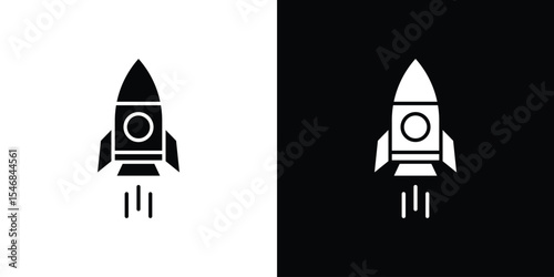 Rocket icon of a flat style vector