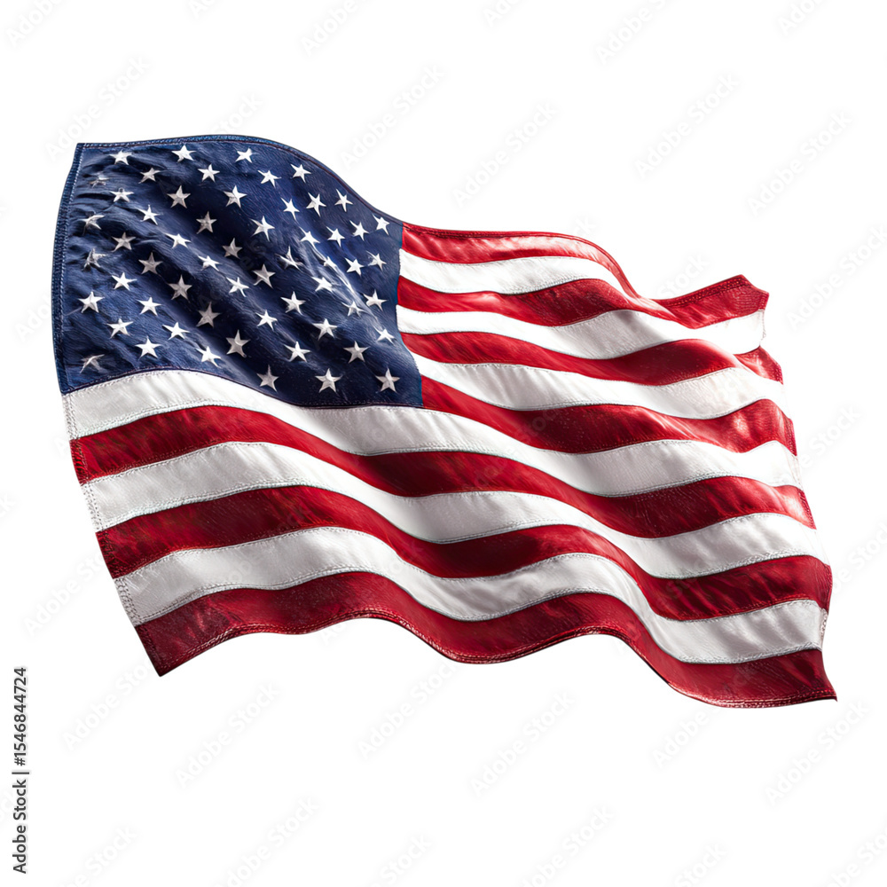 Obraz premium American Flag Waving Proudly: A Symbol of Freedom and Patriotism