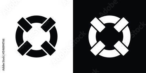 Rubber ring icon of a flat style vector