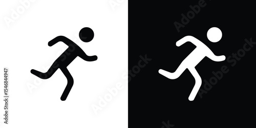 Running icon of a flat style vector