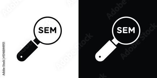 SEM icon of a flat style vector
