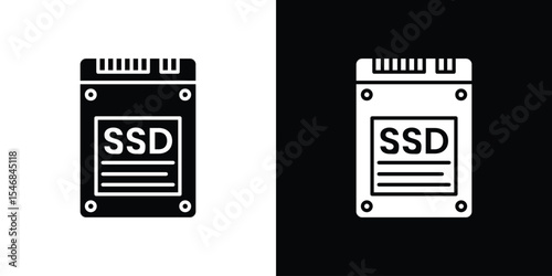 SSD icon of a flat style vector