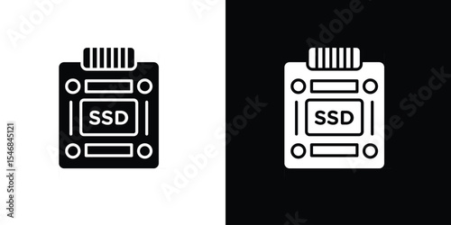 SSD icon of a flat style vector