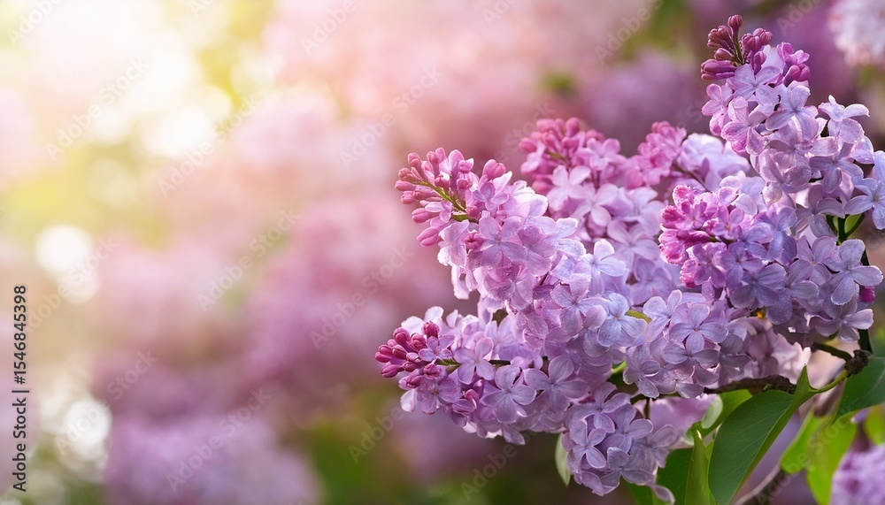 Fototapeta premium gentle purple lilac blossoms in springtime closeup soft light