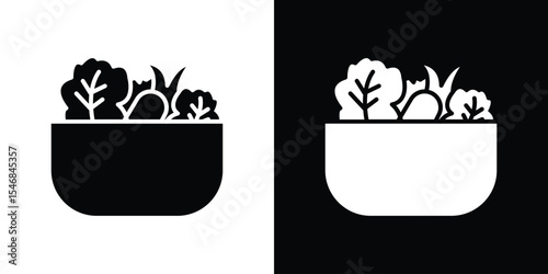 Salad icon of a flat style vector