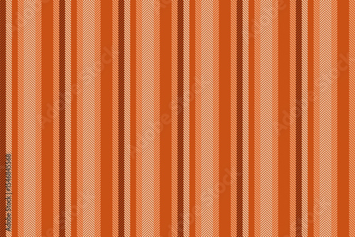 Tlank background fabric seamless, no people textile vector texture. Sull stripe pattern lines vertical in orange and light colors.