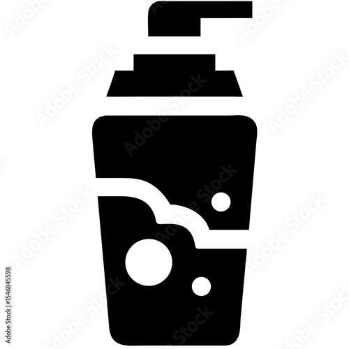Foam cleanser icon in black representing beauty and skincare