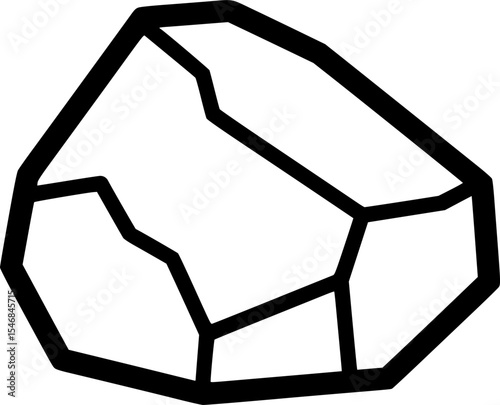Outline icon of gold nugget vector design
